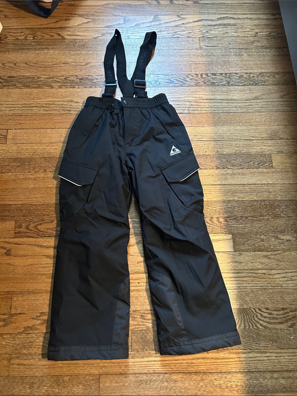 Gerry Kids Black Snow Joggers with Adjustable Suspenders